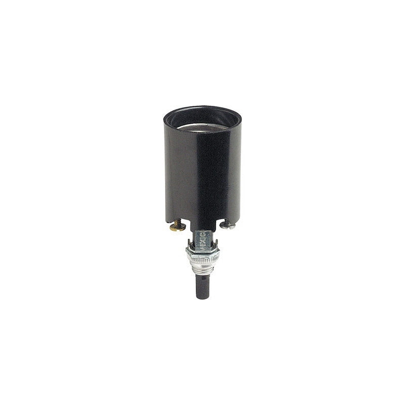 LEVITON Leviton 4155-51 Lamp Holder, 1-Circuit, Candle Socket, 1-1/4 in D x 2-43/64 in H Dimensions, 250 V, 660 W, Black