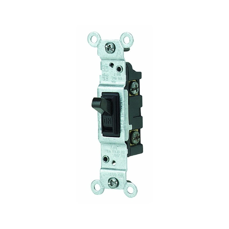 LEVITON Leviton 1451-2 Series Switch, Brown, 15 A, 120 V, Push-In Terminal, Thermoplastic Housing Material