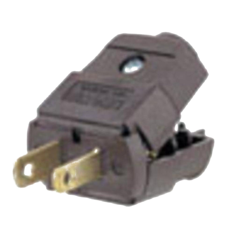 LEVITON Leviton 035-00101-2BP Electrical Plug, Polarized, 2-Pole, 15 A, 125 V, NEMA: NEMA 1-15P, Brown ELECTRICAL LEVITON