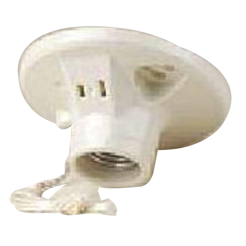 LEVITON Leviton 9716-C Lamp Holder, 125 V, 660 W, Aluminum Contact, Porcelain Housing Material, White ELECTRICAL LEVITON