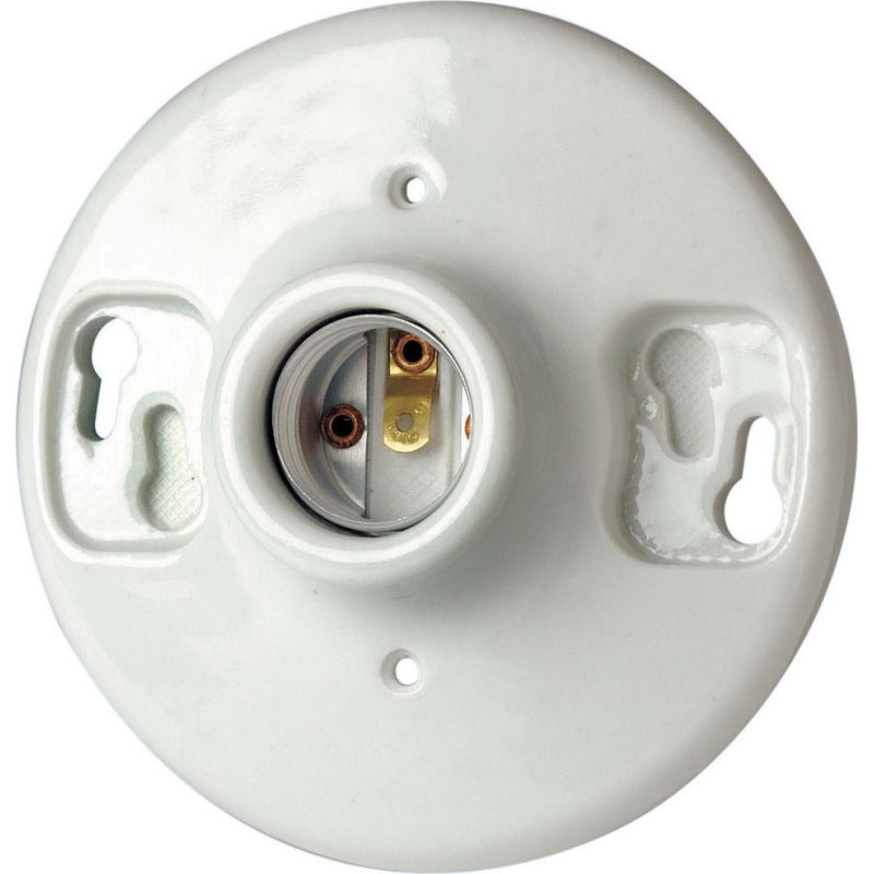 LEVITON Leviton B01-49875 Lamp Holder, 1-Circuit, Keyless, 4-1/2 in Dia Dimensions, 250 V, 660 W, Porcelain Housing Material ELECTRICAL LEVITON
