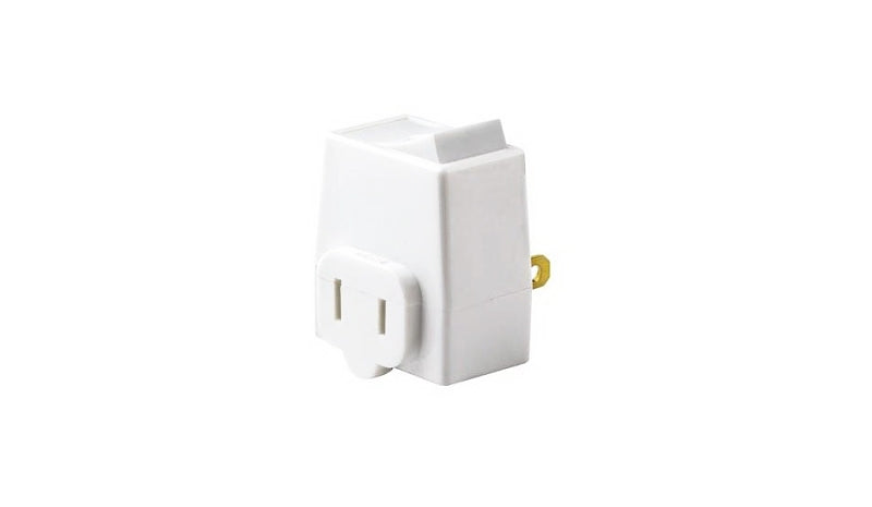LEVITON Leviton 1469-W Switch Tap, 13 A, 125 V, 1-15R, White ELECTRICAL LEVITON