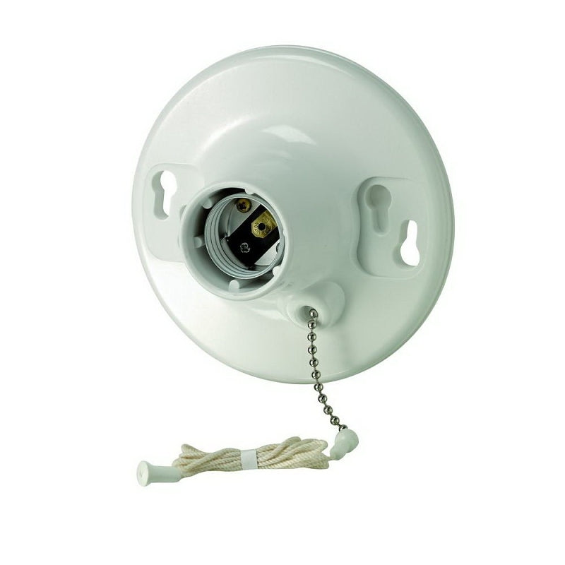 LEVITON Leviton 8827-CW4 Lamp Holder, 250 V, 660 W, Urea Housing Material, White ELECTRICAL LEVITON