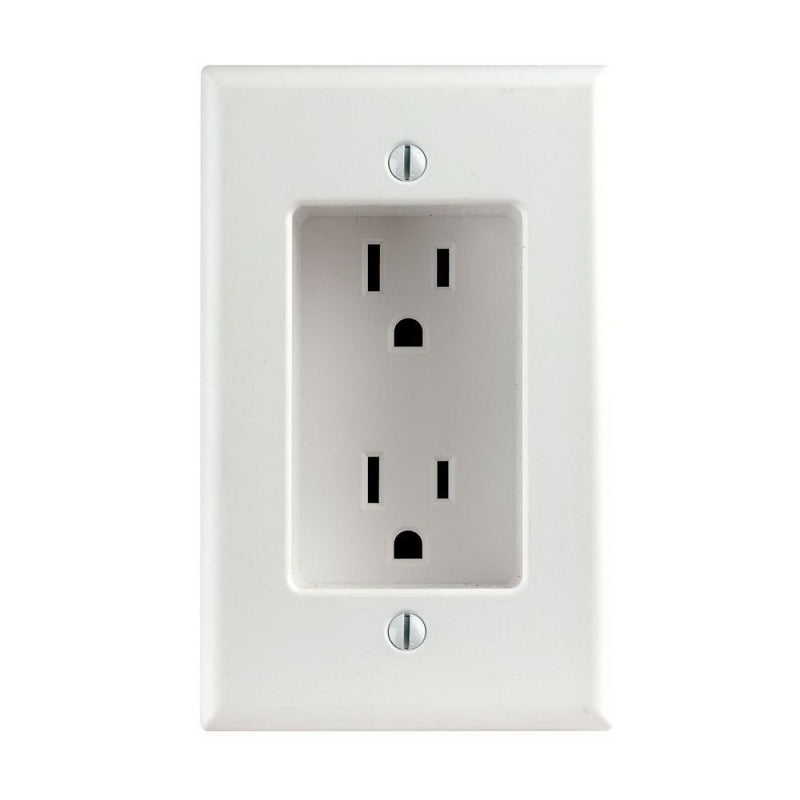 LEVITON Leviton R52-00689-00W Duplex Receptacle, 2 -Pole, 15 A, 125 V, 1 -Gang, Push-in, Side Wiring, NEMA: 5-15R, White