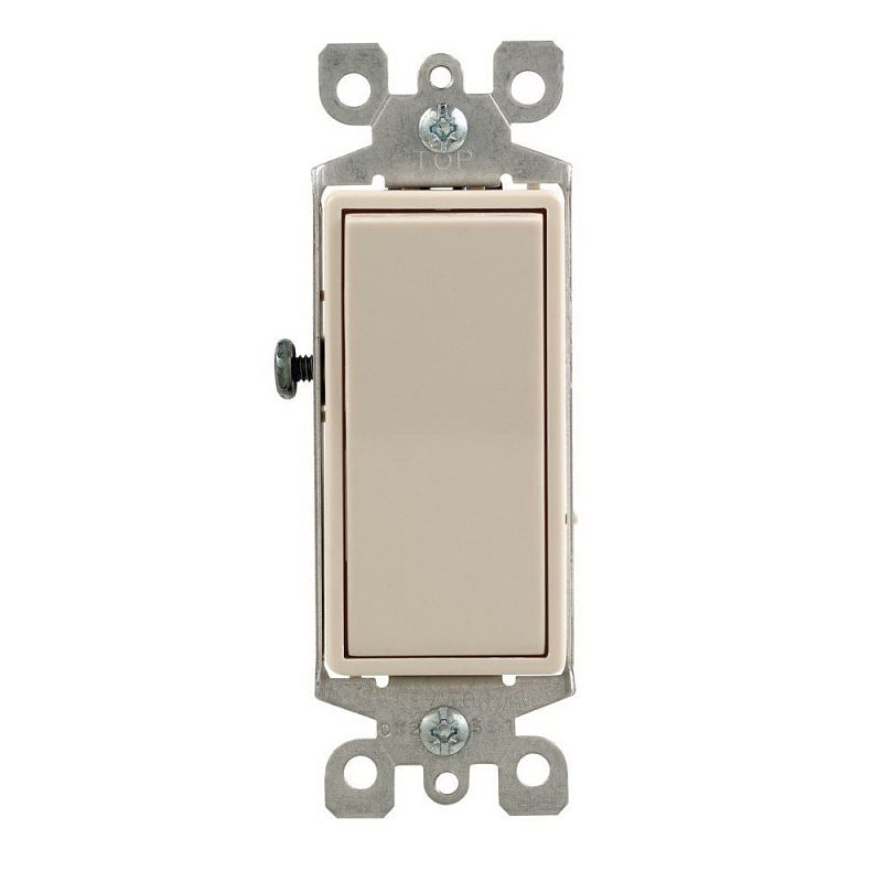 LEVITON Leviton S12-05603-2WS Rocker Switch with Ground Screw, 15 A, 120/277 V, 3-Way, Lead Wire Terminal, White ELECTRICAL LEVITON