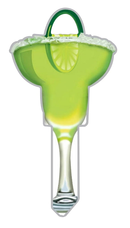 LUCKY LINE Lucky Line Key Shapes Series B109S Key Blank, Margarita, Brass, Enamel-Coated, For: Schlage Locks