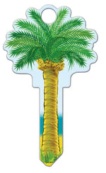 LUCKY LINE Lucky Line Key Shapes Series B112K Key Blank, Palm Tree, Brass, Enamel-Coated, For: Kwikset Locks HARDWARE & FARM SUPPLIES LUCKY LINE
