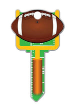 LUCKY LINE Lucky Line Key Shapes Series B121S Key Blank, Football, Brass, Enamel-Coated, For: Schlage Locks