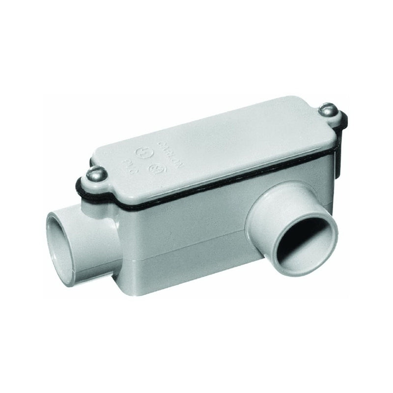 CARLON Carlon E985F-CAR Conduit Body, 1 in Hub, 6-9/32 in OAL, PVC ELECTRICAL CARLON