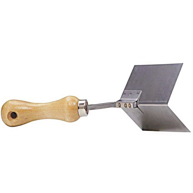 MARSHALLTOWN WAL-BOARD TOOLS 82-034 Outside Corner Tool, 3-1/2 in W Blade, 4 in L Blade, Stainless Steel Blade, Comfort Grip Handle