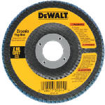DEWALT DEWALT DW8310 Flap Disc, 4-1/2 in Dia, 7/8 in Arbor, Coated, 120 Grit, Fine, Zirconia Abrasive, Fiberglass Backing TOOLS DEWALT