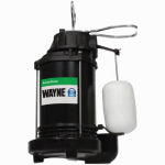 WAYNE Wayne CDU800 Sump Pump, 1-Phase, 10 A, 120 V, 0.5 hp, 1-1/2 in Outlet, 20 ft Max Head, 2040 gph, Iron PLUMBING, HEATING & VENTILATION WAYNE