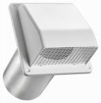LAMBRO Lambro 606WTP Air Intake Louver Vent, 6 in Dia, Plastic, White PLUMBING, HEATING & VENTILATION LAMBRO