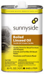 SUNNYSIDE Sunnyside 87232 Boiled Linseed Oil, Clear Amber, Liquid, 1 qt, Can PAINT SUNNYSIDE