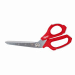 MILWAUKEE Milwaukee 48-22-4047 Jobsite Offset Scissors, 9.3 in OAL, 4-1/2 in L Cut, Steel Blade, Loop Handle, Red Handle TOOLS MILWAUKEE