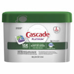 PROCTER & GAMBLE Platinum ActionPacs Dishwasher Detergent Pods, Fresh Scent, 34-Ct. Tub