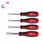 MILWAUKEE ELECTRIC TOOL CORP 4-Pc. SAE HollowCore Magnetic Nut Driver Set TOOLS MILWAUKEE ELECTRIC TOOL CORP