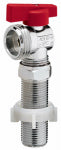 B&K LLC Replacement Washing Machine Hot Water Valve, Chrome Plated Brass, 1/4 Turn, Red Handle