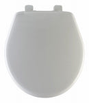 MAYFAIR Mayfair 80SLOW000 Toilet Seat, Round, Plastic, White, Hex-Tite Hinge PLUMBING, HEATING & VENTILATION MAYFAIR