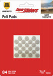 SHEPHERD HDWE. PROD., LLC. Super Sliders 3/8 In. Round Beige Felt Furniture Pad (84-Piece)