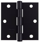 ASSA ABLOY AMERICAS RESIDENTIALI NC 3-1/2 x 3-1/2 In. Black Square Corner Door Hinge HARDWARE & FARM SUPPLIES ASSA ABLOY AMERICAS RESIDENTIALI NC