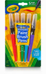 CRAYOLA LLC Washable No-Drip Paint Brush Pens, 5-Color 5-Pk.