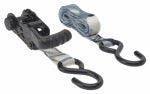 KEEPER Keeper 47310 Tie-Down Strap, 1 in W, 10 ft L, Gray, 500 lb Working Load, S-Hook End AUTOMOTIVE KEEPER