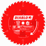 DIABLO Diablo D104040VP Saw Blade, 10 in Dia, 40-Teeth TOOLS DIABLO