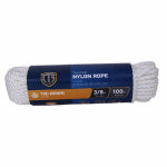 RICHELIEU AMERICA LTD. Nylon Rope, Twisted, White, 3/8 In. x 100 Ft.