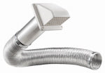 LAMBRO INDUSTRIES 8 Ft. Dryer Exhaust Wall Hood Vent Kit, White PLUMBING, HEATING & VENTILATION LAMBRO INDUSTRIES