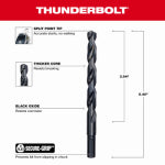 MILWAUKEE ELECTRIC TOOL CORP Thunderbolt Black Oxide Drill Bit, 27/64 In.