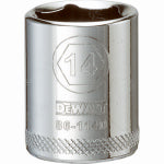 DEWALT DEWALT DWMT86314OSP Drive Hand Socket, 19 mm Socket, 3/8 in Drive, 6-Point, Steel, Polished Chrome Vanadium TOOLS DEWALT
