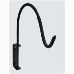 ASSA ABLOY AMERICAS RESIDENTIALI NC Hanging Plant Wall Bracket, Curved, Black, 40-Lb. Load, 12-13/16 In.