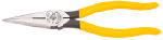 KLEIN Klein Tools D203-8 Nose Plier, Knurled Jaw, 8-7/16 in OAL, 1-1/4 in Jaw Opening, Yellow Handle, Dipped Handle TOOLS KLEIN