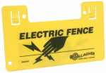 GALLAGHER POWER FENCE, Gallagher G602404 Warning Sign, ELECTRIC FENCE, Black Legend, Yellow Background, 9-1/2 in L, 5-1/2 in W HARDWARE & FARM SUPPLIES GALLAGHER POWER FENCE,