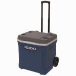 IGLOO Igloo Ecocool Series 0034664 Latitude Roller Cooler, 60 qt Cooler, Majestic Blue/Meteorite OUTDOOR LIVING & POWER EQUIPMENT IGLOO