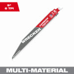 MILWAUKEE Milwaukee WRECKER 48-00-5242 Reciprocating Saw Blade, 9 in L, 6 TPI, Carbide Cutting Edge TOOLS MILWAUKEE