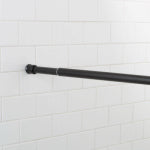 MODA AT HOME ENTERPRISES LTD Shower Curtain Tension Rod, Matte Black, 41 to 73 In.
