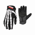 BIG TIME PRODUCTS LLC Xtreme Gloves, Synthetic Leather Palm, Bones Design, Men's XL