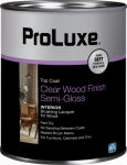 PROLUXE ProLuxe PLX011/04 Lacquer, Semi-Gloss, Liquid, Clear, 1 qt PAINT PROLUXE