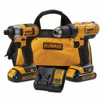 BLACK & DECKER/DEWALT 20-Volt Max Drill/Driver & Impact Driver Combo Kit, 1/2 In., (2) Batteries