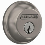 SCHLAGE LOCK Schlage B60NV619 KA4 Deadbolt, 1 Grade, Metal, Satin Nickel, 2-3/8 to 2-3/4 in Backset, C, SC1 Keyway HARDWARE & FARM SUPPLIES SCHLAGE LOCK