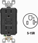 LEVITON MFG CO 15A BLK S/T GFCI OUTLET ELECTRICAL LEVITON MFG CO