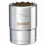 DEWALT DEWALT DWMT74594OSP Drive Hand Socket, 1-1/16 in Socket, 3/4 in Drive, 12-Point, Steel, Polished Chrome Vanadium TOOLS DEWALT