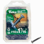 TEKS Teks 21380 Screw, #10 Thread, 1-7/16 in L, Coarse Thread, Flat Head, Phillips Drive, Self-Drilling, Self-Tapping Point HARDWARE & FARM SUPPLIES TEKS