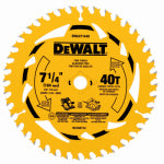DEWALT ACCESSORIES Circular Saw Blade, 40T, 5/8 in Arbor, 7-1/4 In. TOOLS DEWALT ACCESSORIES