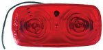 URIAH PRODUCTS LED Marker Light, Red Bulls Eye With White Base, 4 x 2-In.