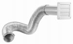 LAMBRO INDUSTRIES 8 Ft. Dryer Exhaust Wall Louvered Vent Kit, White