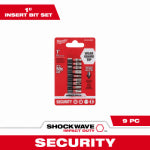 MILWAUKEE Milwaukee 48-32-4620 Security Insert Bit Set, 9-Piece, Steel, Black Phosphate TOOLS MILWAUKEE