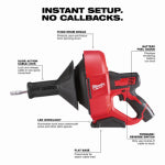 MILWAUKEE ELECTRIC TOOL CORP M12 12-Volt Cordless Drain Snake Auger Kit, Battery & Charger TOOLS MILWAUKEE ELECTRIC TOOL CORP